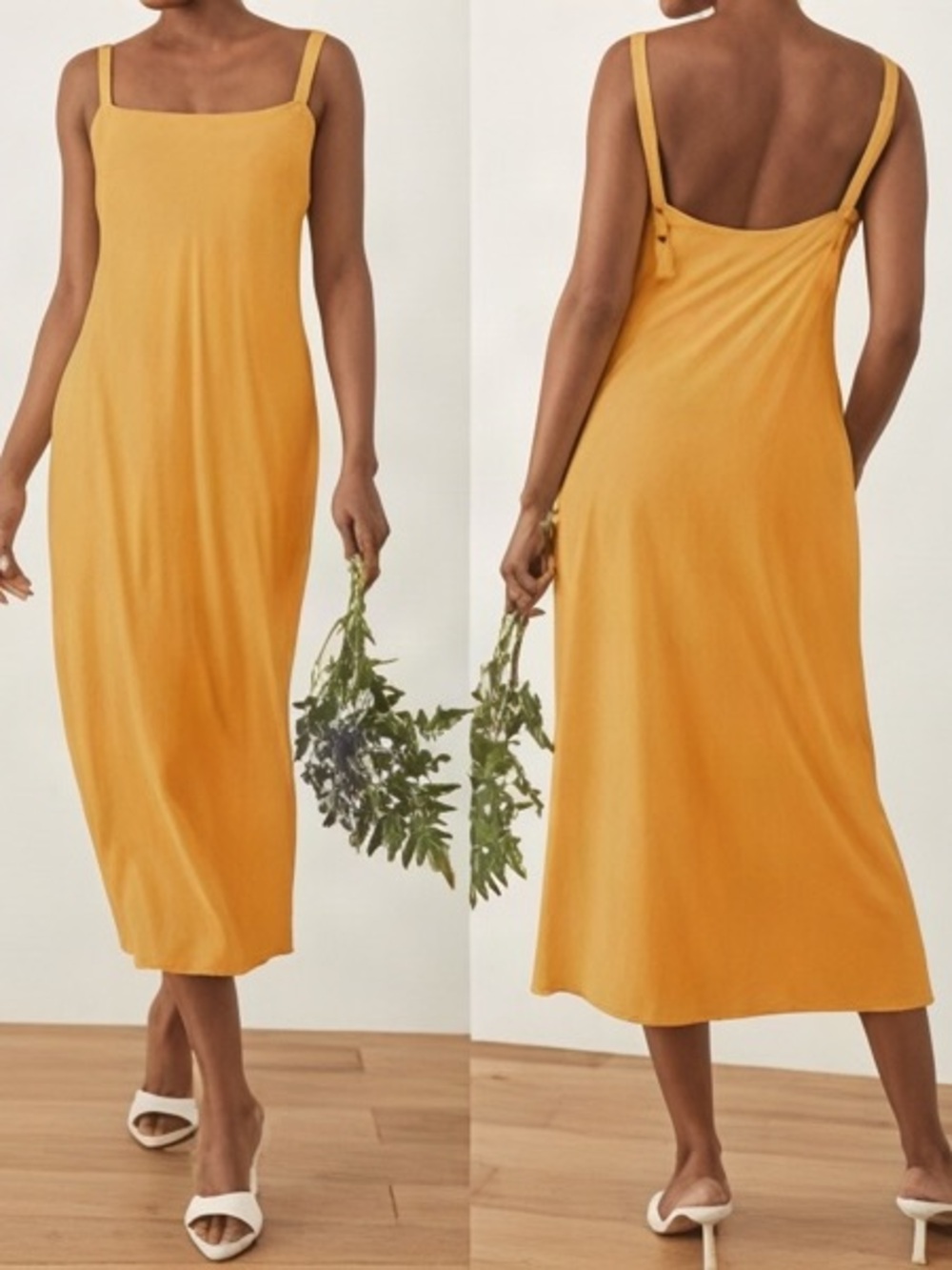 Aday Make a Splash midi dress sunflower medium